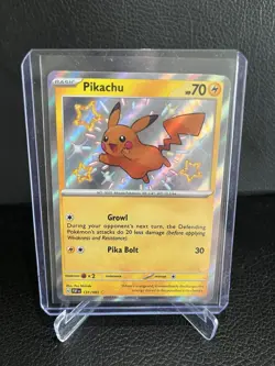 Pokemon Paldean Fates Shiny Pikachu 131/091 Shiny Rare - Image 1