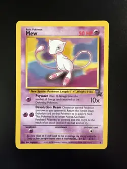 Mew # 8 Black Star Promo Rare Vintage Non Holo Pokemon - Image 1