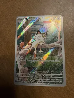 Pokemon TCG Meowth Illustration Rare from Phantasmal Flames 106/094 - Image 1