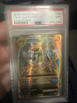 M Charizard EX PSA 9 2016 EN Evolutions Full Art Holo Ultra Rare 101/108 - Image 1