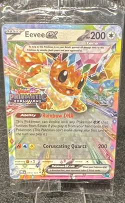 Pokemon Company Eevee ex 075/131 Prismatic Evolutions Stamp Promo Holo 200 HP - Image 1