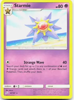 Starmie 65/181 Rare Team Up Pokemon Near Mint - Image 1