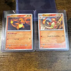 Pokemon TCG Paldean Fates Charmander & Charmeleon Lot 011/094 012/094 - Image 1