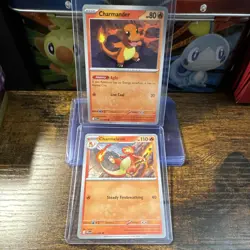 Pokemon TCG Paldean Fates Charmander & Charmeleon Lot 011/094 012/094 - Image 2
