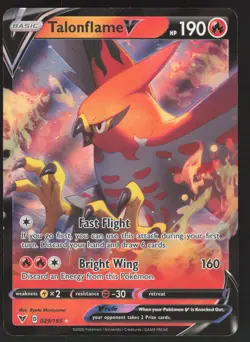 Talonflame V 029/185 Ultra Rare Pokemon TCG SWSH04: Vivid Voltage NM - Image 1