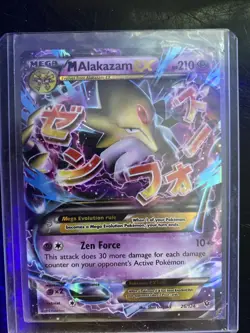 M Alakazam EX 26/124 Fates Collide Holo Rare Pokemon TCG Card NM To Moderate - Image 1