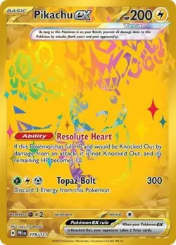 Pokemon Pikachu ex - 179 NM 1st Edition Normal SV: Prismatic Evolutions - Image 1