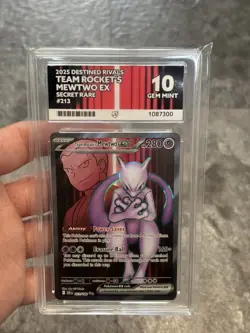 Pokemon Destined Rivals Team Rocket's Mewtwo EX 213/182 ACE 10 - Perfect Subs - Image 1