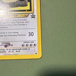 Pokemon TCG Snorlax Wotc Promo Regular 49/53 90 HP 2002 English - Image 2