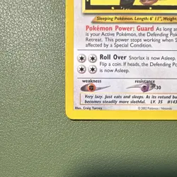 Pokemon TCG Snorlax Wotc Promo Regular 49/53 90 HP 2002 English - Image 3