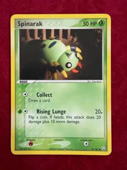 Pokemon TCG Spinarak Non-Holo 78/109, Tean Rocket Returns (LP) - Image 1