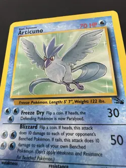 Articuno 17/62 Non Holo - Fossil Set - MP Vintage Pokemon TCG - Image 2