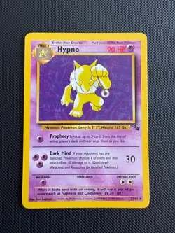 Vintage Pokemon TCG - Hypno 23/62 Non Holo - Fossil - LP - Image 1