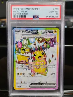 2024 Pokemon Surging Sparks - Pikachu EX Ultra Rare No. 219 - Image 1