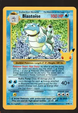 Pokemon Blastoise Celebrations: Classic Collection #2/102 NM - Image 1