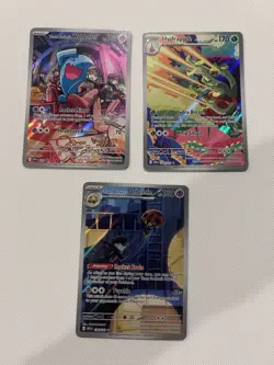 Destined Rivals Pokemon TCG Orbettle, Hydrapple, and Wobbufet Illustration Rares - Image 1