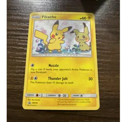 Pokemon TCG: Pikachu - Team Up SM162 Black Star Promo - moderately played - Image 1