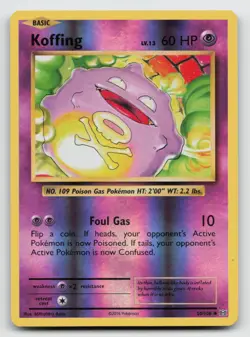 Koffing 50/108 XY Evolutions Reverse Holo Pokemon LP - Image 1