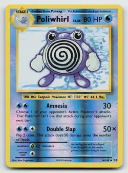 Poliwhirl 24/108 XY Evolutions Reverse Holo Pokemon LP - Image 1