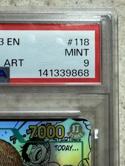 2025 One Piece OP-13 EN #118 Monkey D. Luffy Manga Alt Art PSA 9 MINT! - Image 4