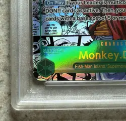 2025 One Piece OP-13 EN #118 Monkey D. Luffy Manga Alt Art PSA 9 MINT! - Image 5