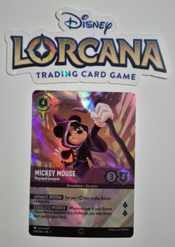 Disney Lorcana The First Chapter Enchanted Mickey Mouse Wayward Sorcerer NM Rare - Image 1