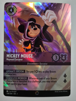 Disney Lorcana The First Chapter Enchanted Mickey Mouse Wayward Sorcerer NM Rare - Image 2