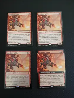 Searslicer Goblin 93 Rare (4) Card Lot Foundations FDN Playset - Image 1