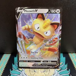 Meowth V SWSH004 SWSH: Sword & Shield Promo Cards Holo - Image 1