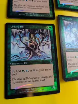 Urborg Elf x4. Playset. Apocalypse. Old Border FOIL. MTG 4 Card. - Image 3