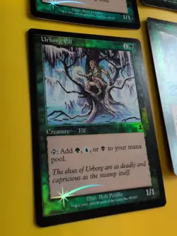 Urborg Elf x4. Playset. Apocalypse. Old Border FOIL. MTG 4 Card. - Image 4