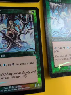 Urborg Elf x4. Playset. Apocalypse. Old Border FOIL. MTG 4 Card. - Image 5