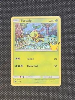 Turtwig 4/25 HOLO Pokemon Card 25th Anniversary McDonalds Promo 2021 - Image 1