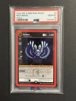 MetaZoo x Dim Mak Rug Mothman Promo Holo Card Serialized 73/200 PSA 10 GEM MINT - Image 1