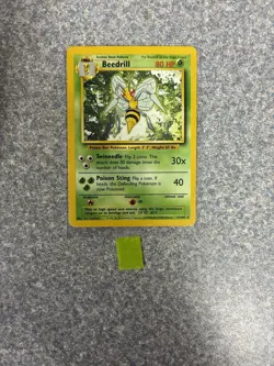Pokemon TCG Beedrill Card 17/102 Rare Unlimited Base Set - Image 1