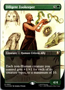 FOIL Diligent Zookeeper (Borderless) R Avatar: The Last Airbender 327 LP - Image 1