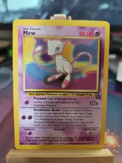 1999 Vintage Pokemon Mew Black Star Promo 8 English Non-Holo Card NM - Image 1