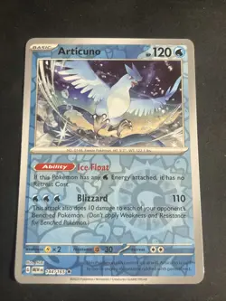 SV2a: Pokemon Card 151 #144/165 Articuno reverse holo - Image 1