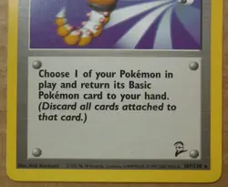 Scoop Up 107/130 Rare Non-Holo Base 2 Set Pokemon Trainer Card NM/LP - Image 3