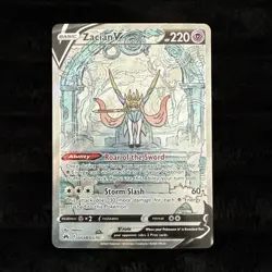 Pokemon TCG Crown Zenith: Galarian Gallery Zacian v GG48/GG70 Holo Ultra Rare - Image 1
