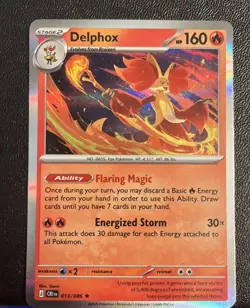 Pokemon Delphox Chaos Rising Promo Holo Stamped 013/086 great centering SEALED - Image 1