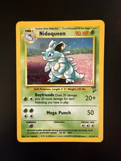 Nidoqueen Base Set 2 Holo Unlimited Rare 12/130 Pokemon - Image 1