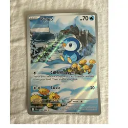 Pokemon TCG Piplup 098/094 Me02: Phantasmal Flames Holo Basic Water 70 HP - Image 1