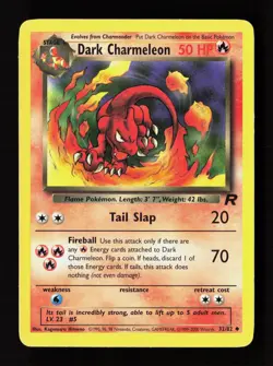 Dark Charmeleon 32/82 Uncommon Team Rocket Pokemon Unlimited Moderately Played - Image 1