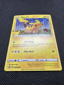Pokemon TCG Pikachu SWSH039 General Mills Promo 2020 Holo Rare - Image 4
