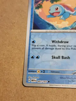 Squirtle 007/165 Pokemon Center PC Stamped Reverse Holo Promo NM - Image 4