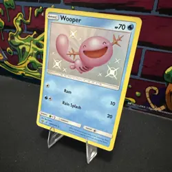 Pokemon TCG Wooper Hidden Fates SV9/SV94 Holo Shiny Holo Rare NM+ - Image 3