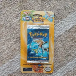 Pokemon TCG Base Set Booster Blister Pack 1999 Empty Opened Blastoise Rare - Image 1