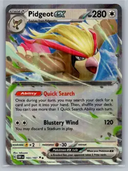 Pidgeot ex 164/197 Double Rare Obsidian Flames Pokemon Near Mint - Image 1