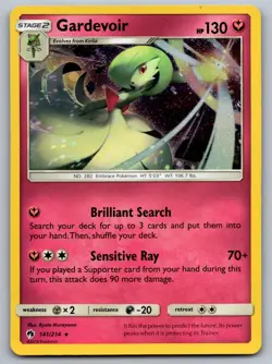 Gardevoir 141/214 Holo Rare Lost Thunder Pokemon Lightly Played - Image 1